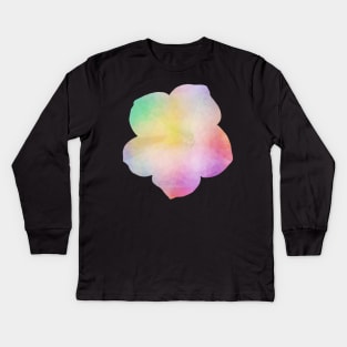 Rainbow flower...with triangles! Kids Long Sleeve T-Shirt